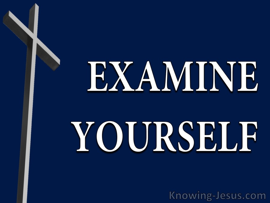 2 Corinthians 13:5  Examine Yourself (devotional)08:20 (navy) 